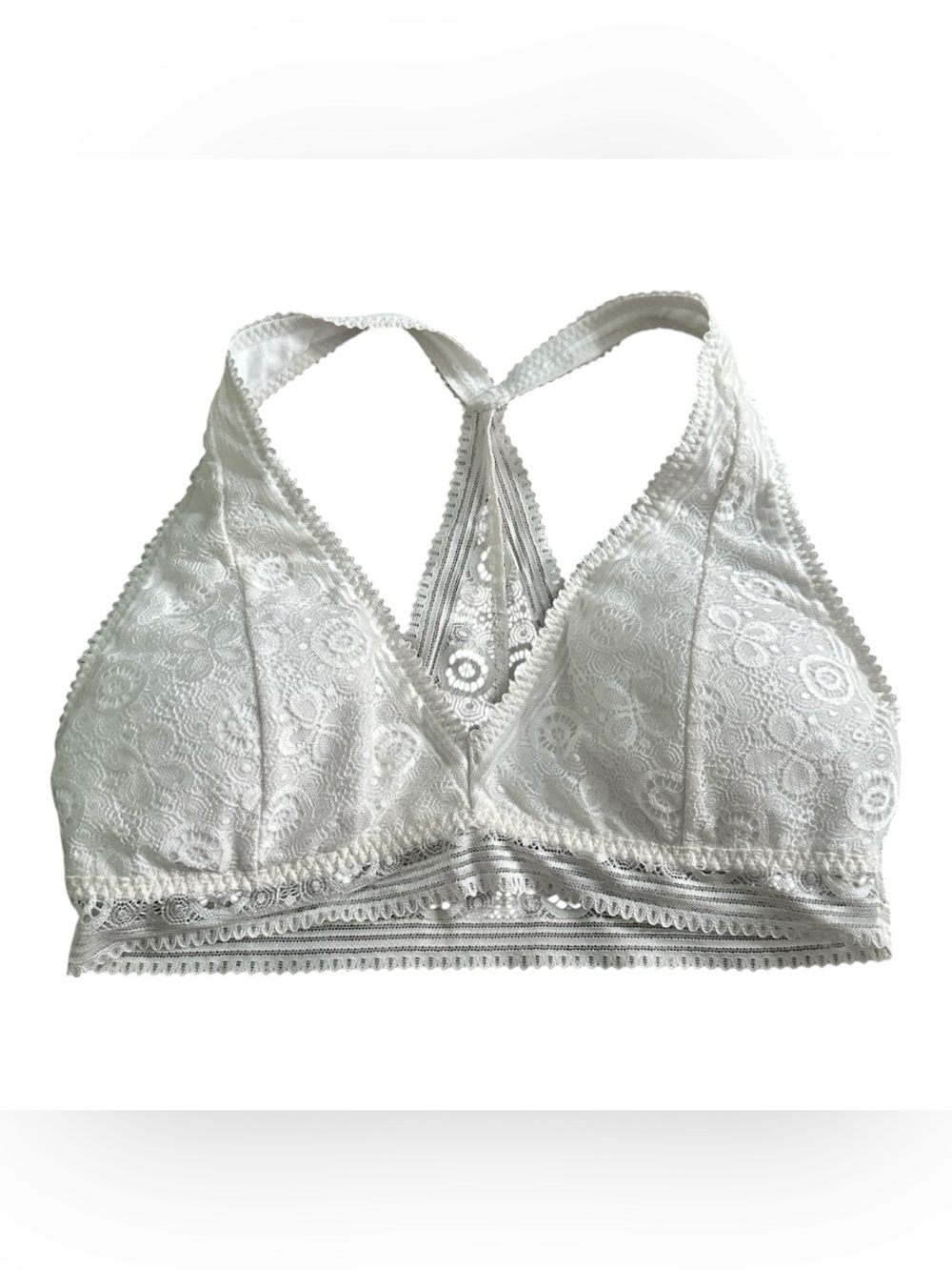 Gilly‎ Hicks White Lace Bra Bralette Womens Medium